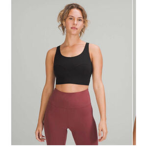 Women's Lululemon Nulu Front-Darting Yoga Bra Black Size 4